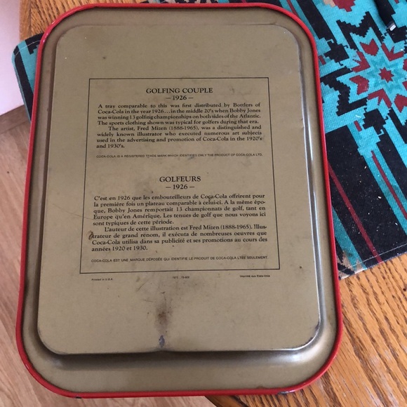 1926 Coca Cola golfing couple tray - Picture 2 of 5